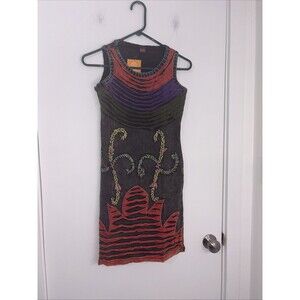 New Art To Wear Dress Nepal Goth Boho Whimsical Grunge Retro Hippy